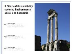 3 pillars of sustainability covering environmental social and economic