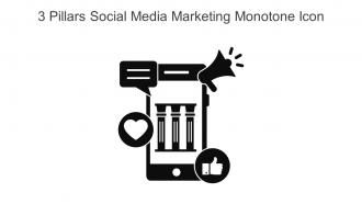 3 Pillars Social Media Marketing Monotone Icon In Powerpoint Pptx Png And Editable Eps Format