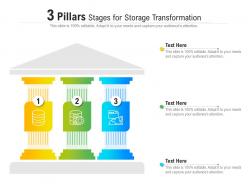 3 pillars stages for storage transformation infographic template