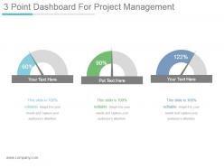 3 point dashboard for project management example of ppt