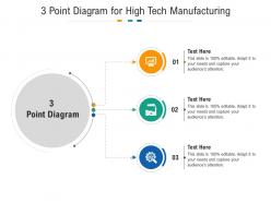 3 point diagram for high tech manufacturing infographic template
