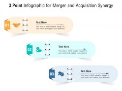 3 point for merger and acquisition synergy infographic template