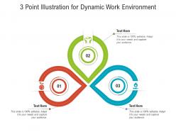 3 point illustration for dynamic work environment infographic template