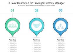 3 point illustration for privileged identity manager infographic template