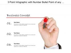 3 point infographic with number bullet point of any business concept