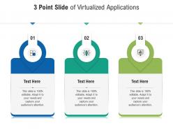 3 point slide of virtualized applications infographic template