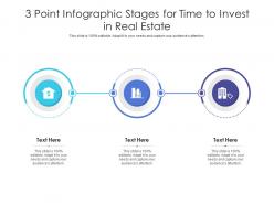 3 point stages for time to invest in real estate infographic template