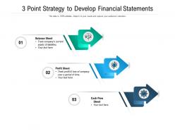 3 point strategy to develop financial statements