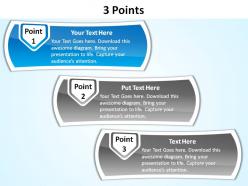 3 points with textboxes slides presentation diagrams templates powerpoint info graphics