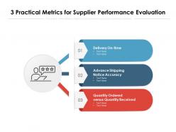 3 practical metrics for supplier performance evaluation