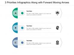 3 priorities infographics along with forward moving arrows