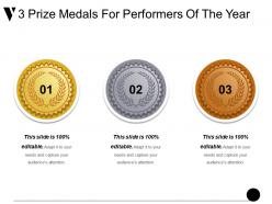 3 prize medals for performers of the year sample of ppt