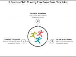 3 process child running icon powerpoint templates