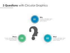 3 questions with circular graphics