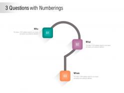 3 questions with numberings