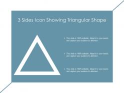 3 sides icon showing triangular shape