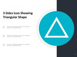 3 Sides Icon Triangular Shape Curves Circle Cube Business Mark