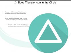 3 Sides Triangle Icon In The Circle