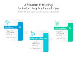 3 squares exhibiting brainstorming methodologies