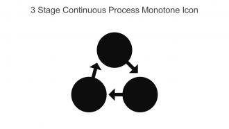 3 Stage Continuous Process Monotone Icon In Powerpoint Pptx Png And Editable Eps Format
