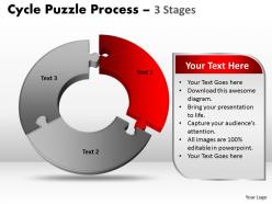 3 stage cycle diagram process ppt templates 1