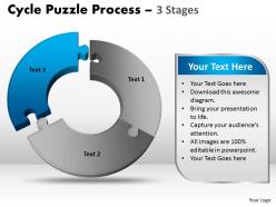 3 Stage Cycle Diagram Puzzle Process Powerpoint Slides And Ppt Templates 0412