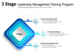 3 stage leadership management training program