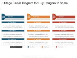 3 stage linear diagram for buy rangers fc share infographic template