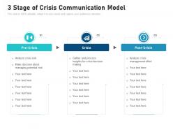 3 stage of crisis communication model