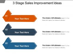 3 stage sales improvement ideas sample of ppt
