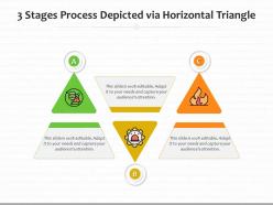 3 Stages Process Depicted Via Horizontal Triangle