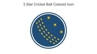 3 Star Cricket Ball Colored Icon In Powerpoint Pptx Png And Editable Eps Format