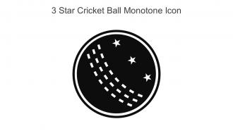 3 Star Cricket Ball Monotone Icon In Powerpoint Pptx Png And Editable Eps Format
