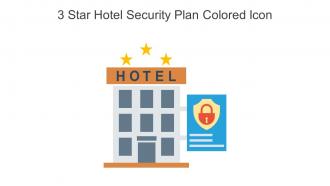 3 Star Hotel Security Plan Colored Icon In Powerpoint Pptx Png And Editable Eps Format