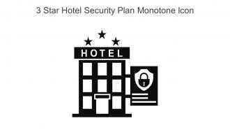 3 Star Hotel Security Plan Monotone Icon In Powerpoint Pptx Png And Editable Eps Format