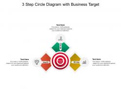 3 step circle diagram with business target