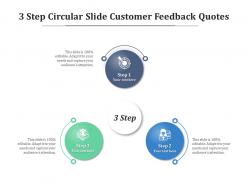 3 Step Circular Slide Customer Feedback Quotes Infographic Template