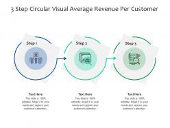3 step circular visual average revenue per customer infographic template