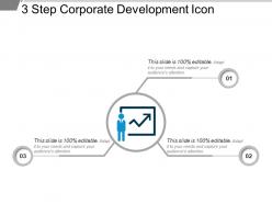 3 step corporate development icon example of ppt