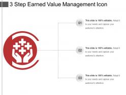 3 step earned value management icon