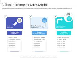 3 step incremental sales model