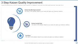3 step kaizen quality improvement manufacturing operation best practices
