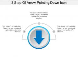 3 Step Of Arrow Pointing Down Icon