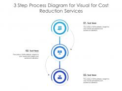 3 step process diagram for visual for cost reduction services infographic template