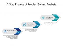 3 step process of problem solving analysis