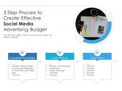 3 step process to create effective social media advertising budget
