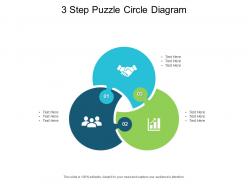 3 step puzzle circle diagram