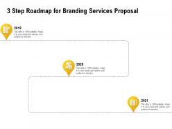 3 step roadmap for branding services proposal ppt powerpoint information