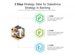 3 step strategy slide for salesforce strategy in banking infographic template