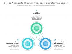 3 steps agenda to organize successful brainstorming session
